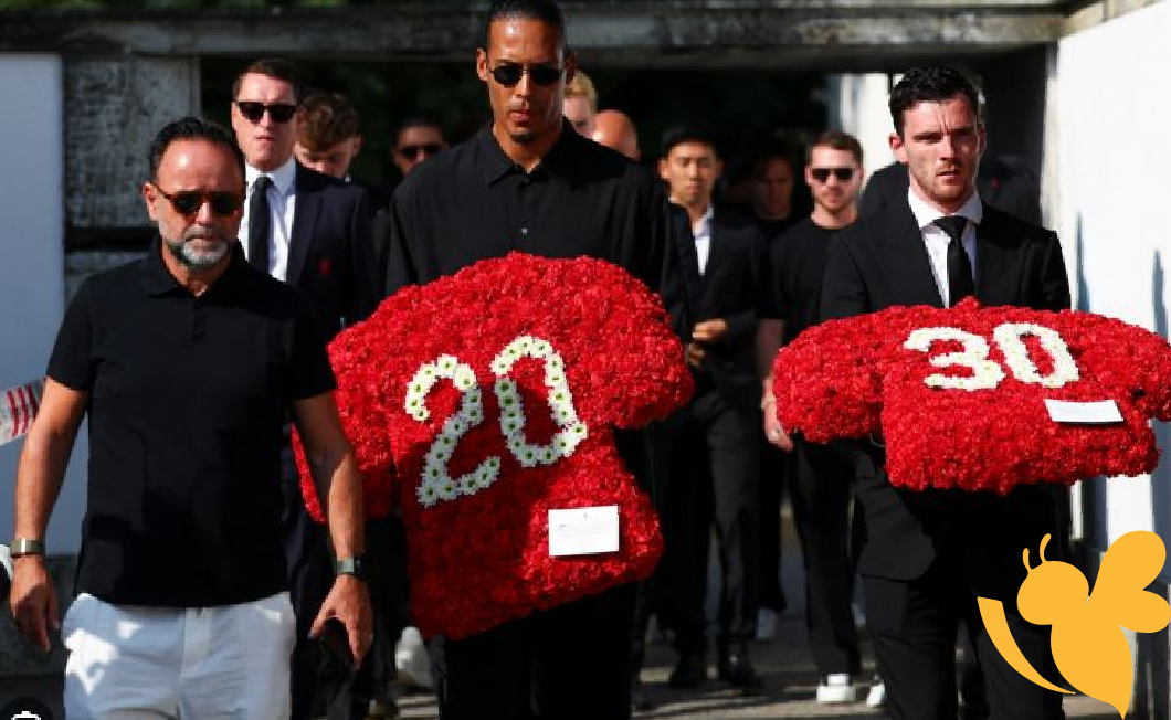 Football stars join Diogo Jotas family at his emotional funeral following a car crash