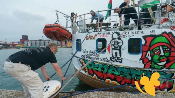 Activists in Italy Ready &lsquo;Handala&rsquo; Ship for Departure to Challenge Gaza Siege