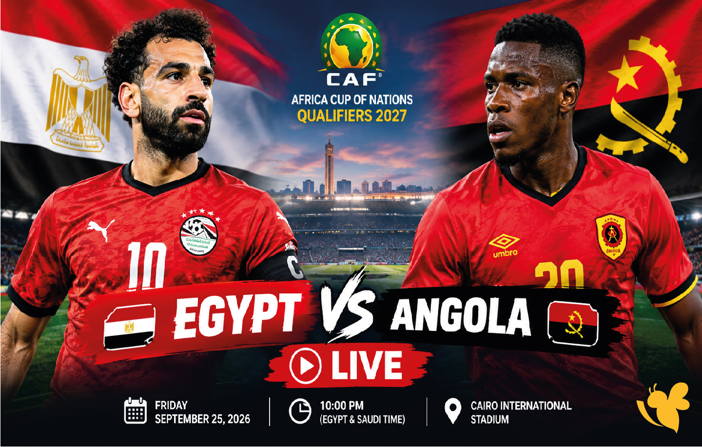 Egypt vs Angola Live Stream: How to Watch the AFCON 2027 Qualifier Egypt vs Angola Live Stream: How to Watch the AFCON 2027 Qualifier
